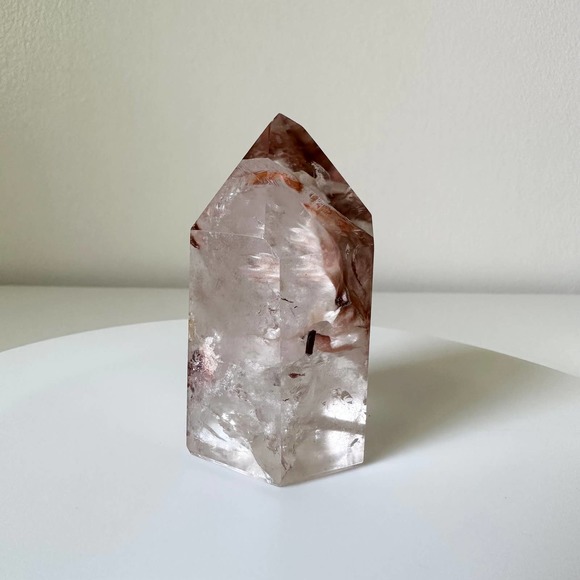 Fire Amphibole Quartz Tower Angel Phantom Crystal Natural High Quality - Picture 6 of 7